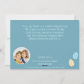 「ハッピーイースター」ブルーイースターリースカスタム写真 シーズンカード (裏面)