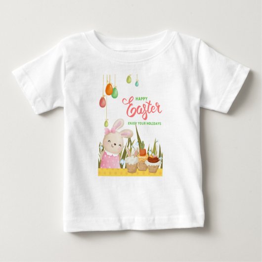ハッピーイースター ベビーTシャツ (正面)