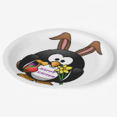 「ハッピーイースター」ペンギンバニー ペーパープレート (アングル)