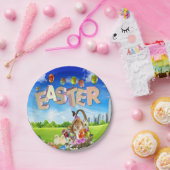 ハッピーイースター ペーパープレート (パーティー)