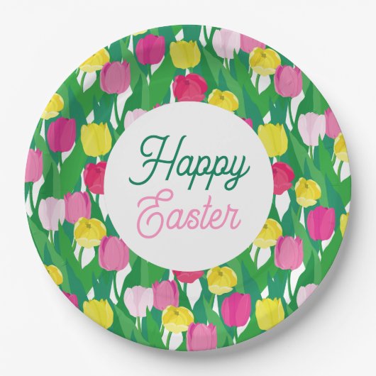 ハッピーイースター。 ペーパープレート (正面)
