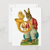 ハッピーイースター(ホーフランスのンヴィンテージ) シーズンポストカード (正面/裏面)