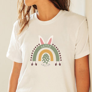ハッピーイースター、ボヘミアの虹と卵 Tシャツ