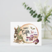 ハッピーイースター |マカロンバニーズと春フルーツ シーズンポストカード (スタンド正面)