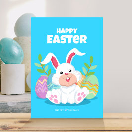 ハッピーイースター |マンガのバニー&イースターエッグ 招待状