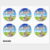 ハッピーイースター ラウンドシール (シート)