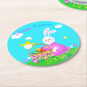 ハッピーイースター ラウンドペーパーコースター (アングル)