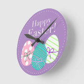 ハッピーイースター ラウンド壁時計 (傾斜)