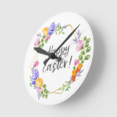 ハッピーイースター ラウンド壁時計 (傾斜)