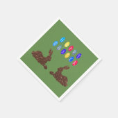 ハッピーイースター、ラビットカクテル紙ナプキンズ スタンダードカクテルナプキン (角)