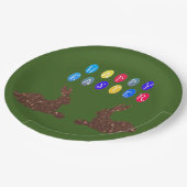 ハッピーイースター、ラビットカスタム紙プレート9 in ペーパープレート (アングル)