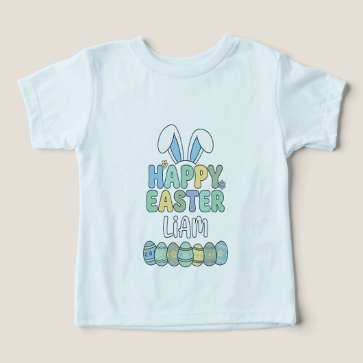 ハッピーイースター リアム ベビーTシャツ (デザイン正面)