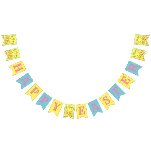 "ハッピーイースター"ロッカーシックMOSHピットパーティーバナー バンティングフラッグ (全)