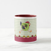 ハッピーイースター。ロース素朴デザインギフト マグカップ (中央)