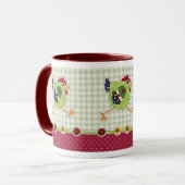 ハッピーイースター。ロース素朴デザインギフト マグカップ (正面左)