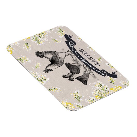 ハッピーイースター。ヴィンテージのルースター&ヘンズギフト マグネット (右側)