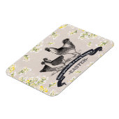 ハッピーイースター。ヴィンテージのルースター&ヘンズギフト マグネット (左側)