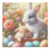 ハッピーイースター/ヴィンテージウサギ フォトキューブ (正面)