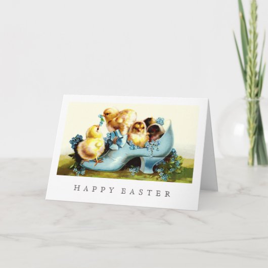 ハッピーイースター。ヴィンテージシックイースター シーズンカード (正面)