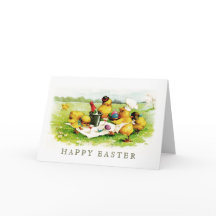 ハッピーイースター。ヴィンテージチックス復活祭グリーティングカード