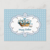 ハッピーイースター。ヴィンテージデザインイースター シーズンポストカード (正面)