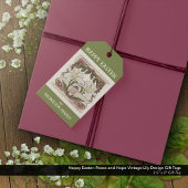 ハッピーイースター:ヴィンテージリリーデザイン平和の希望 ギフトタグ