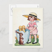 「ハッピーイースター」ヴィンテージ シーズンポストカード (正面/裏面)