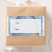 ハッピーイースター – 上空の透明なイースター卵 ラベル (インサイチュ)