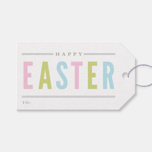 ハッピーイースター |休日 ギフトタグ (正面(横))