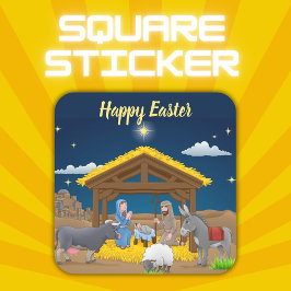 ハッピーイースター-出生 | スクエアシール