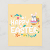 ハッピーイースター、卵、バニー&フラワーステーショナリー (正面)