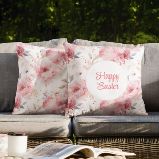 ハッピーイースター |名前をカスタムする/ファミリ名 |イースター クッション