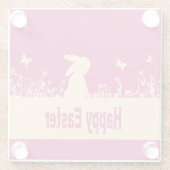 ハッピーイースター、夢うさぎ ガラスコースター (裏面)