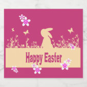 ハッピーイースター、夢うさぎ リキュールボトルラベル (シングルラベル)