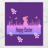 ハッピーイースター、夢うさぎ ワインラベル (シングルラベル)