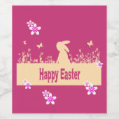 ハッピーイースター、夢うさぎ ワインラベル (シングルラベル)