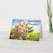 ハッピーイースター**娘**特別なカードをお願いします カード (正面)