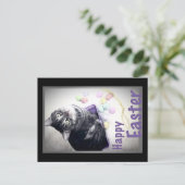 ハッピーイースター-子猫-郵便はがき シーズンポストカード (スタンド正面)