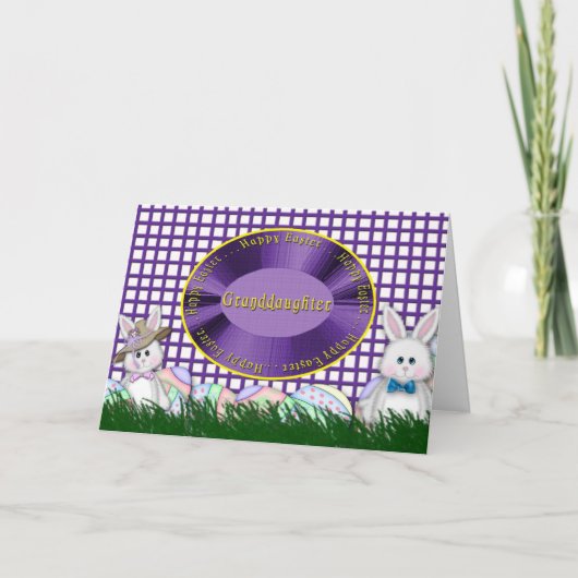 ハッピーイースター-孫娘-バニー シーズンカード (正面)