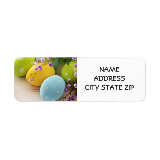 **ハッピーイースター**差出人住所ラベル ラベル (正面)