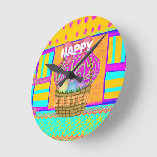ハッピーイースター。 常にとして賛美される滞在 ラウンド壁時計 (傾斜)