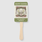 ハッピーイースター:平和と希望のヴィンテージリリー教会 ハンドファン (正面)