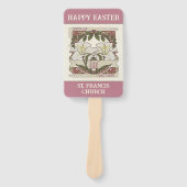 ハッピーイースター:平和と希望のヴィンテージリリー教会 ハンドファン (正面)