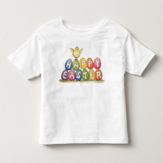 ハッピーイースター-幼児のTシャツ トドラーTシャツ (正面)