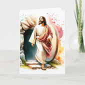 ハッピーイースター | 彼はイエス様に成り立った カード (正面)