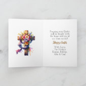 ハッピーイースター | 彼はイエス様に成り立った カード (内部)