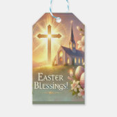 「ハッピーイースター:愛と笑いの日」 ギフトタグ (正面)