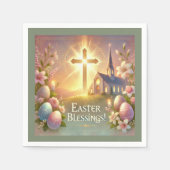 「ハッピーイースター：愛と笑いの日」 スタンダードカクテルナプキン (正面)