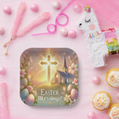 「ハッピーイースター：愛と笑いの日」 ペーパープレート (パーティー)