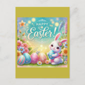 「ハッピーイースター：愛と笑いの日」 ポストカード (正面)